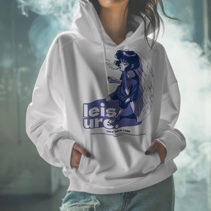 Leisure Vibes – Streetwear Aesthetic Hoodie